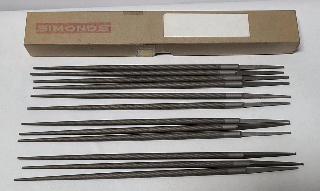 12 Pcs Simonds 8” File Round 84-164000 New USA