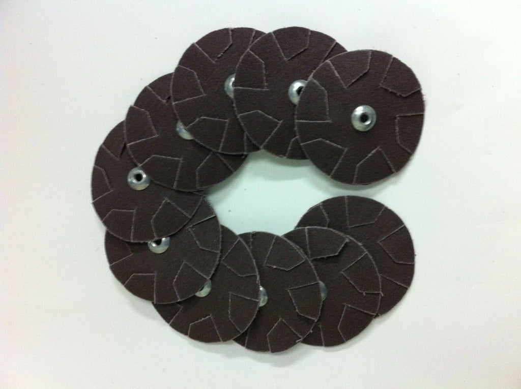 10 Overlap Slotted Discs 3 1/4" Diameter 60 Grit Merit Abrasive Products Inc