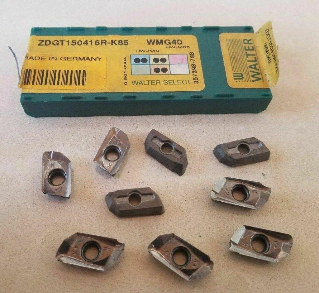 Walter ZDGT150416R-K85 WMG 40 Carbide Inserts 9 Pcs Lathe