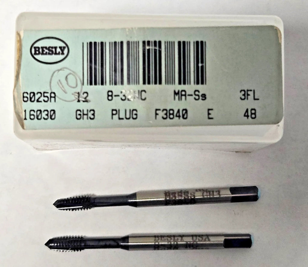 Lot of 2 Besly Tap 8 - 32 GH3 MA-SS Plug 3 FL Brand New USA Made