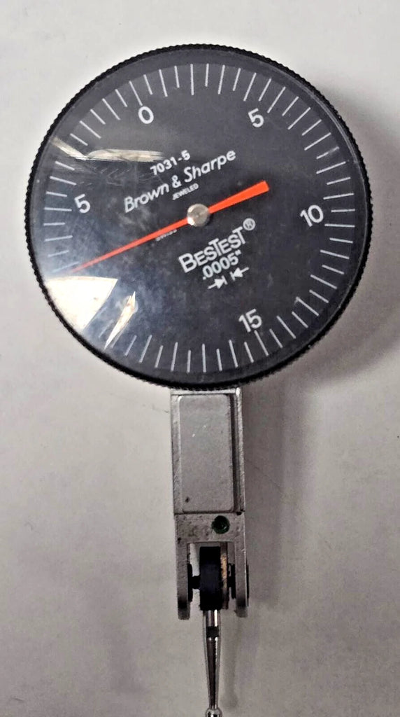 Brown Sharpe 7031-5 .0005" Bestest JEWELED Test Dial Indicator Switzerland