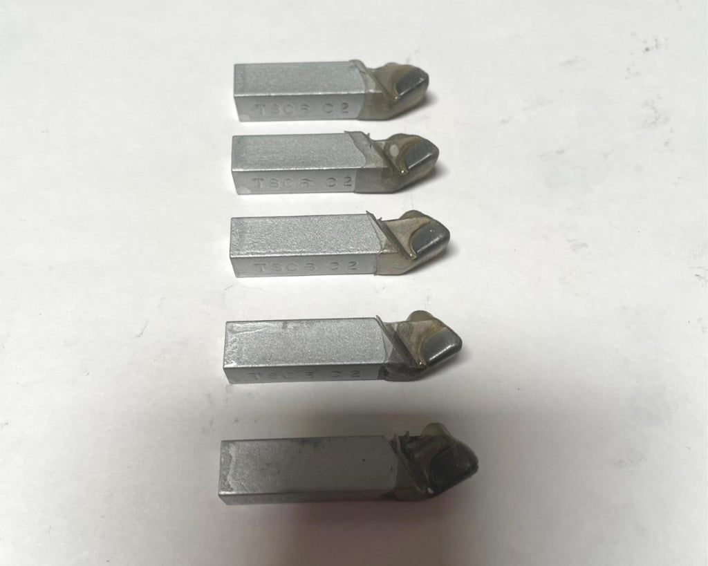 ACT Brazed Tipped Carbide Lathe Tool Bit 3/8" Shank TSC-6 C2 USA Made Lot of 5