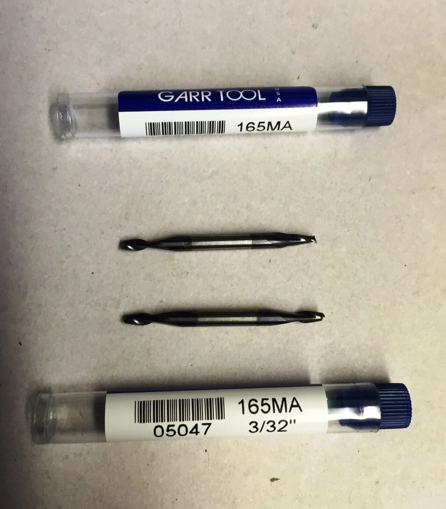 Lot of 2 GARR Tool 3/32" 165MA Carbide Double Ended EDP # 05047 New