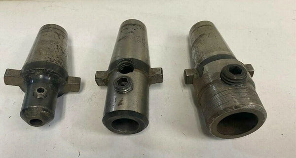 Lot of 3 Universal Eng. 30 Kwik Switch end mill tool holders 3/8 , 7/8, 1.0”