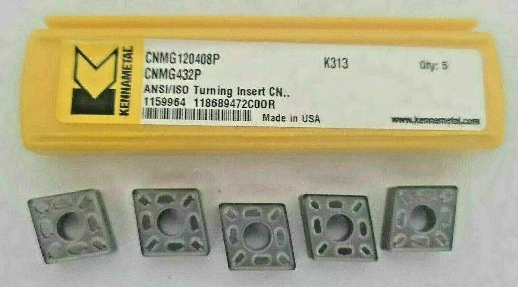 KENNAMETAL 5 Pcs CNMG 432 P K313 Carbide Inserts Turning Lathe 120408 P New