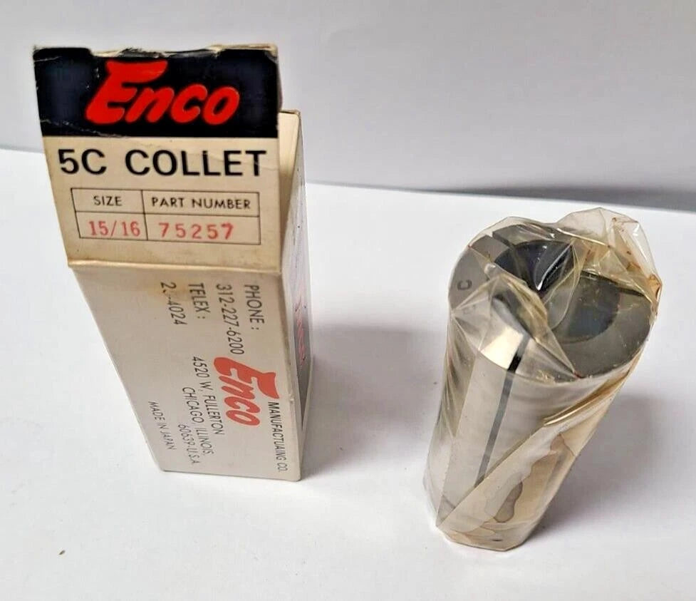 New ENCO 5C Lathe Mill Collet Size 15/16 CNC Chucker Free Shipp