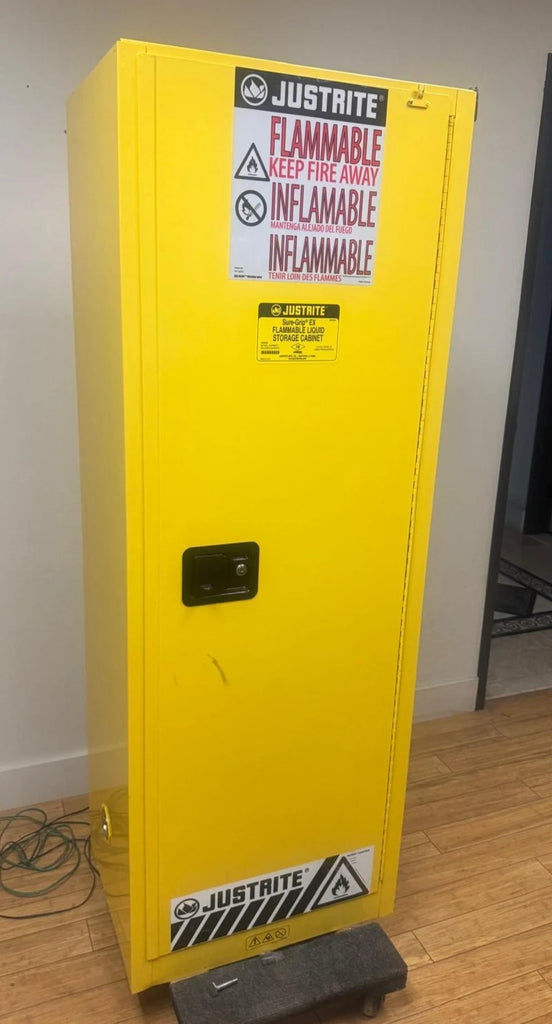 Justrite Sure Grip Safety Flammable Storage Cabinet Slimline 22 Gallon Liquid