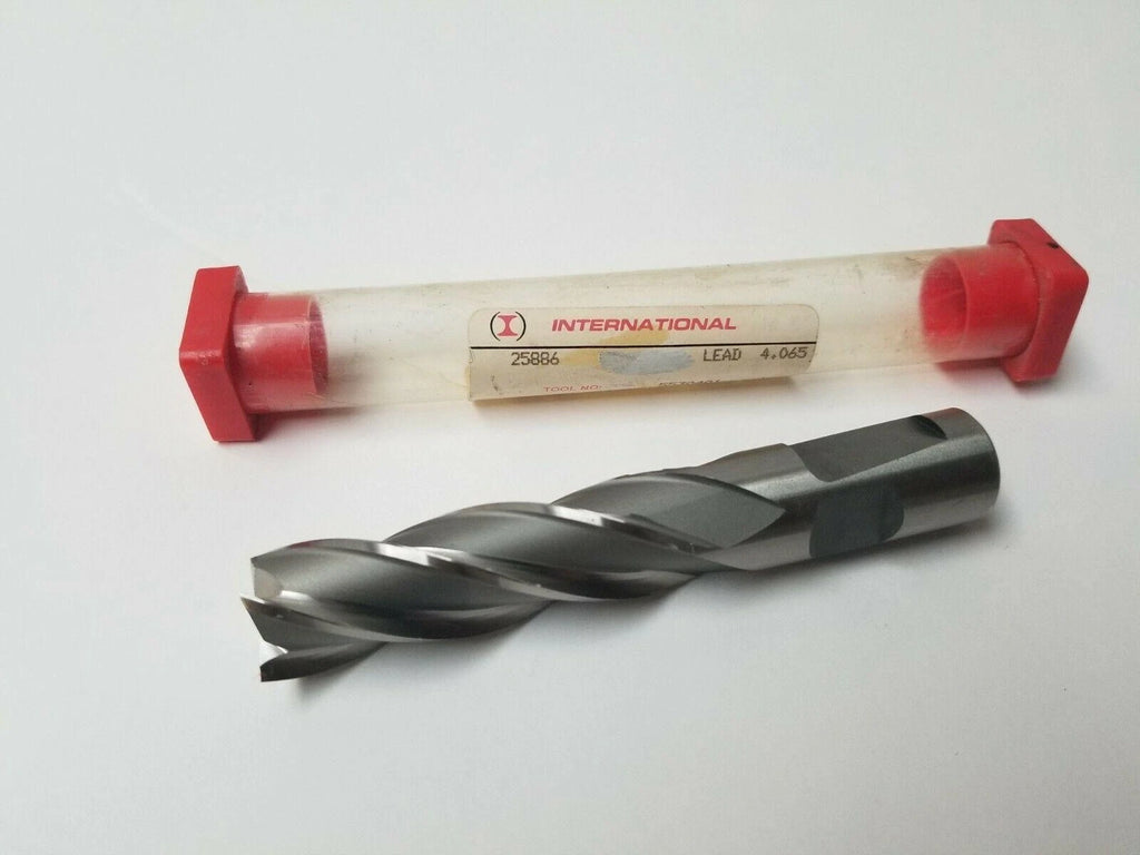 1 New International End Mill 3/4 Dia x 2-1/4 x 4-1/2 Hss 4 Flutes Brand New
