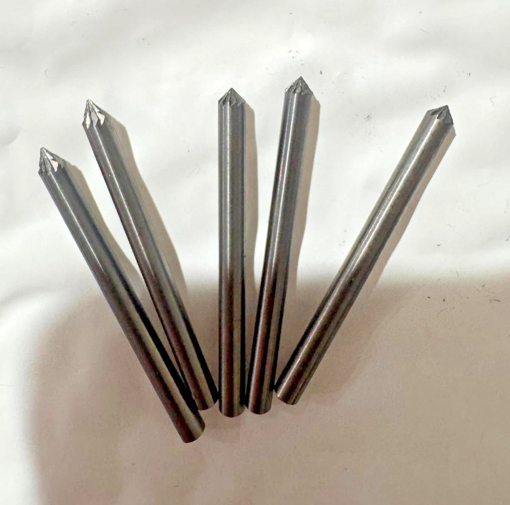 Solid Carbide Deburring Chamfer Cutter Watchmaker Jewelry Lathe Graver CNC 5 Bit