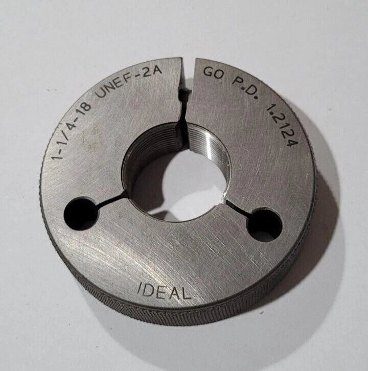 1-1/4-18 UNEF-2A GO Thread Ring Gage P.D. 1.2124 IDEAL