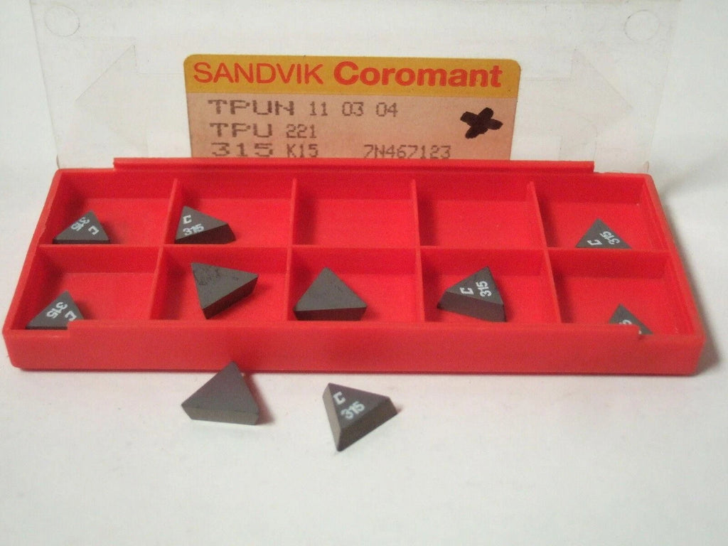SANDVIK Coromant TPUN TPU 221 315 K15 Lathe Carbide Inserts 10 Pc New