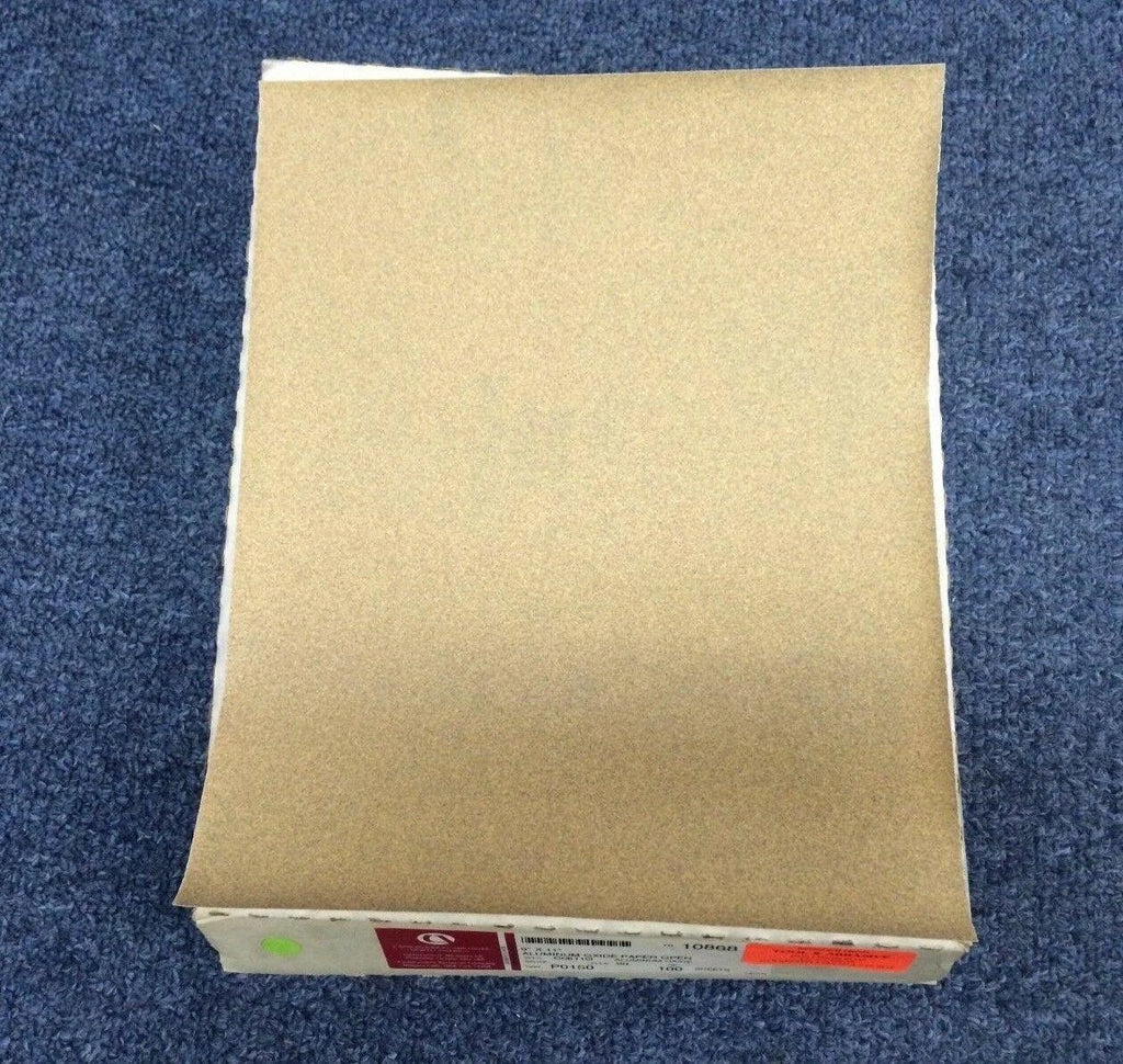 Lot 200 Carborundum Abrasives Paper Open 9x11 Aluminum Oxide 150 Grit 10868