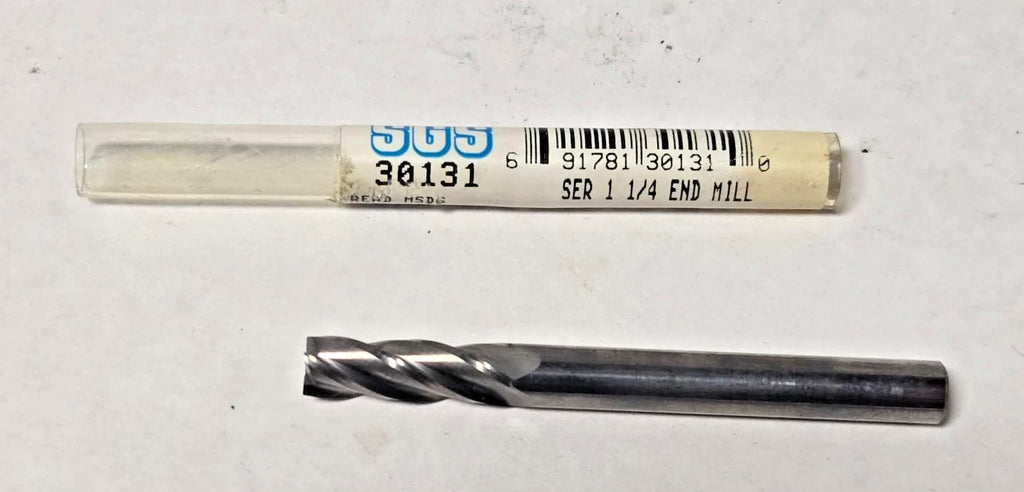 1/4" (.2500") SGS 30131 Solid Carbide End Mill 4 Flutes
