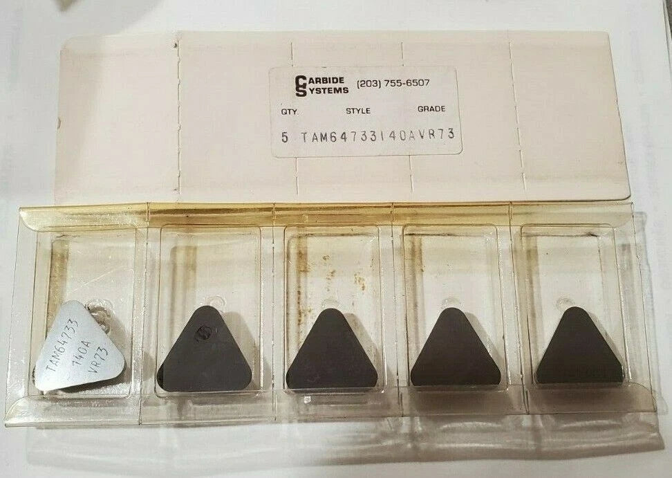 Carbide Systems 5pcs TAM64733 140A VR73 Carbide Inserts Grooving