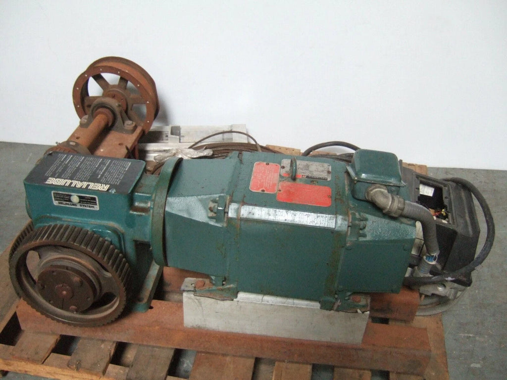 Dodge Tigear Speed Reducer Gear Box 3 HP Reliance Electric Motor Winch