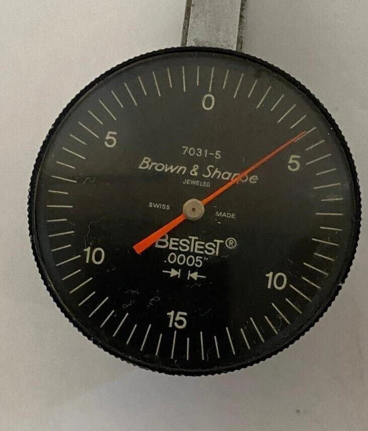 Brown Sharpe Dial Test Indicator 7031-5 .0005” Switzerland Made Machinist Tool