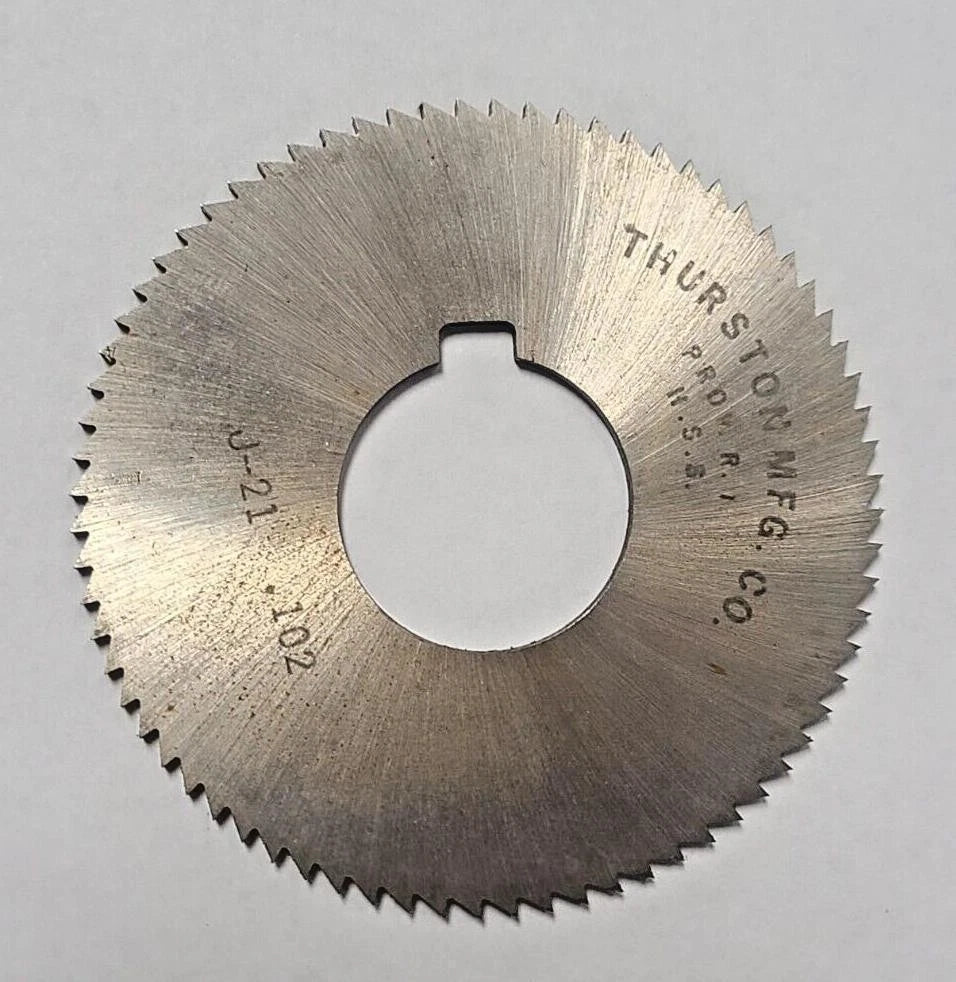 Thurston HSS High Speed Steel J-21 2-3/4" x.102 Screw Slotting Saw 1" Bore