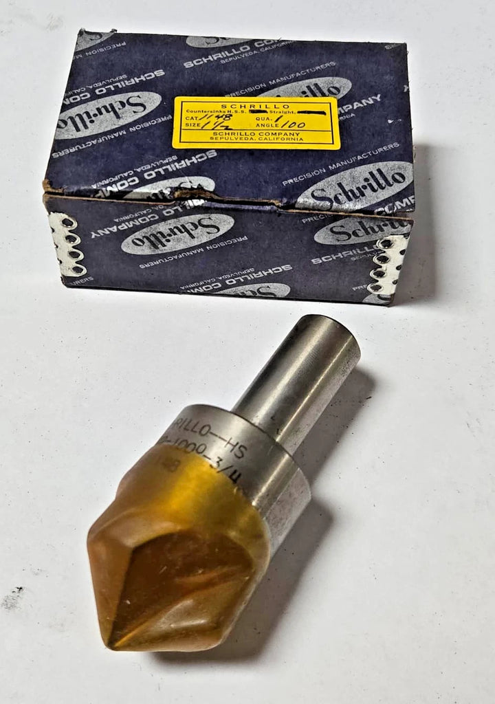 Schrillo 1-1/2" High Speed Steel Countersink 100 Degree 3/4 #1148 USA