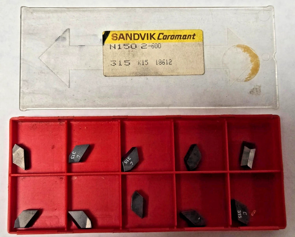 SANDVIK Coromant N150 2-600 315 K15 Lathe Grooving Carbide Inserts 10 Pcs New