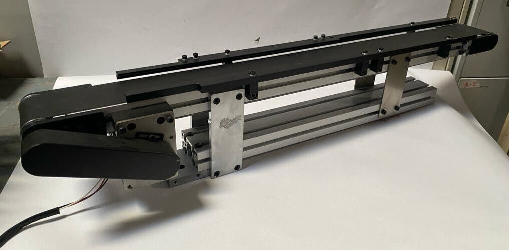 Belt Conveyor 39" x 3" Motor Guide Rails Driver Yongkun Electrical Single Phase