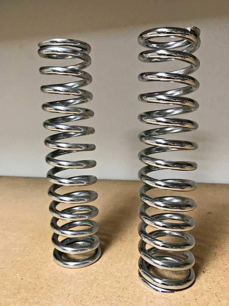 Lot of 2 Works Performance Compression Spring 10.25" Long 150Lb .331 Wire Chrome