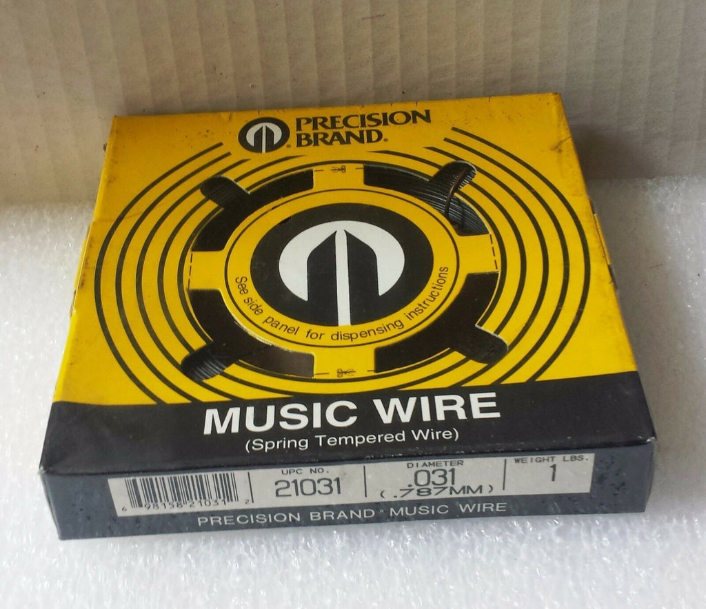 Music Wire Precision Brand .031 Diameter 1 Lb New 21031 Made In USA .787 mm