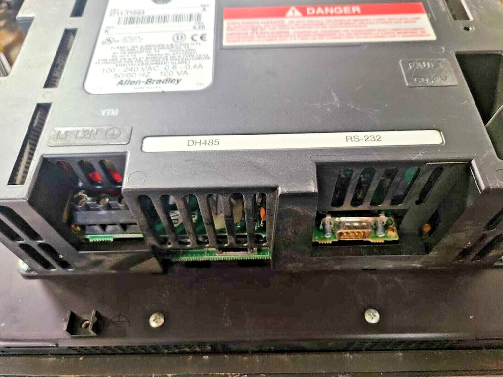 Allen Bradley 2711-T10G3 Panelview1000 REV K SER A FRN 4.20 100 - 240 VAC