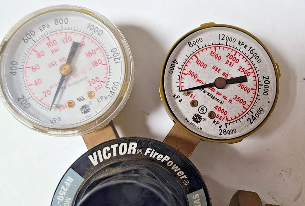 Oxygen Single Stage Regulator Victor FirePower Gas RF250-125-580