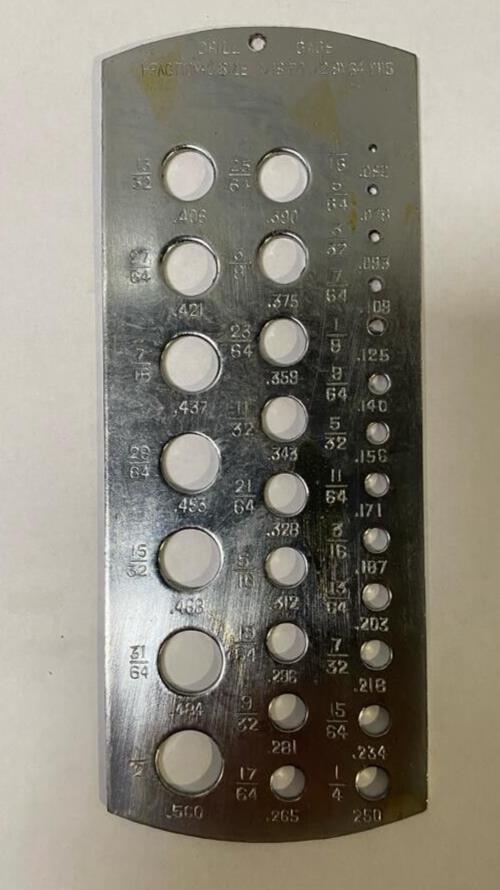 New Fractional Drill Bit Hole Gauge Gage 1/16