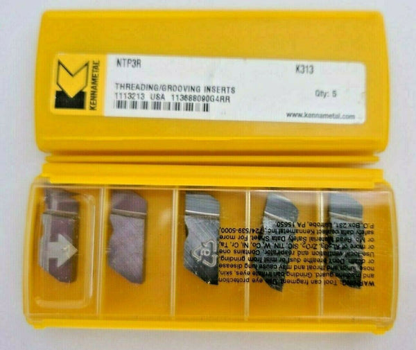 Kennametal 5 Pcs Top Notch Carbide Grooving Threading Inserts NTP 3R K313 USA Free Shipping