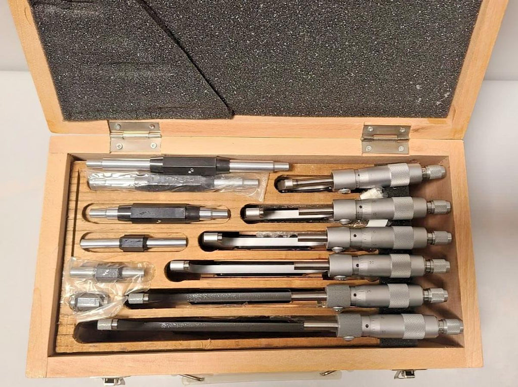 6 Pcs Set 0-6'' Micrometer 0.0001'' Graduation