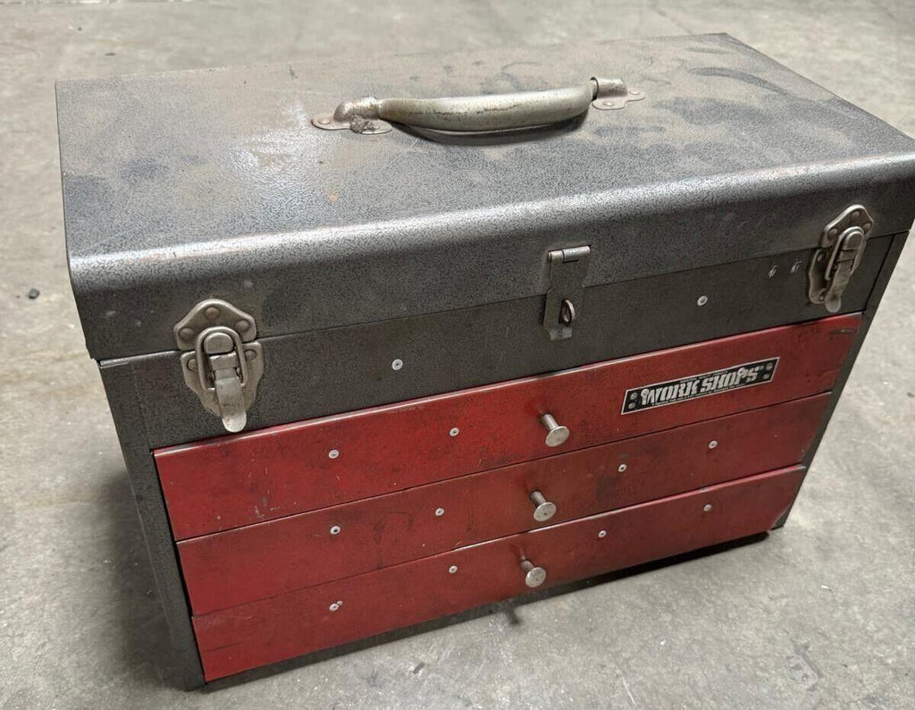 Large Lot of Drill Bits in a Tool Box Chest Work Shop Cabinet Storage Complete