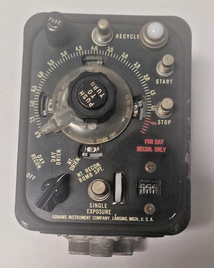 B-7 31249 AIRCRAFT EXPOSURE LIMITER WWII WW2 ABRAMS INTERVALOMETER Photo Camera