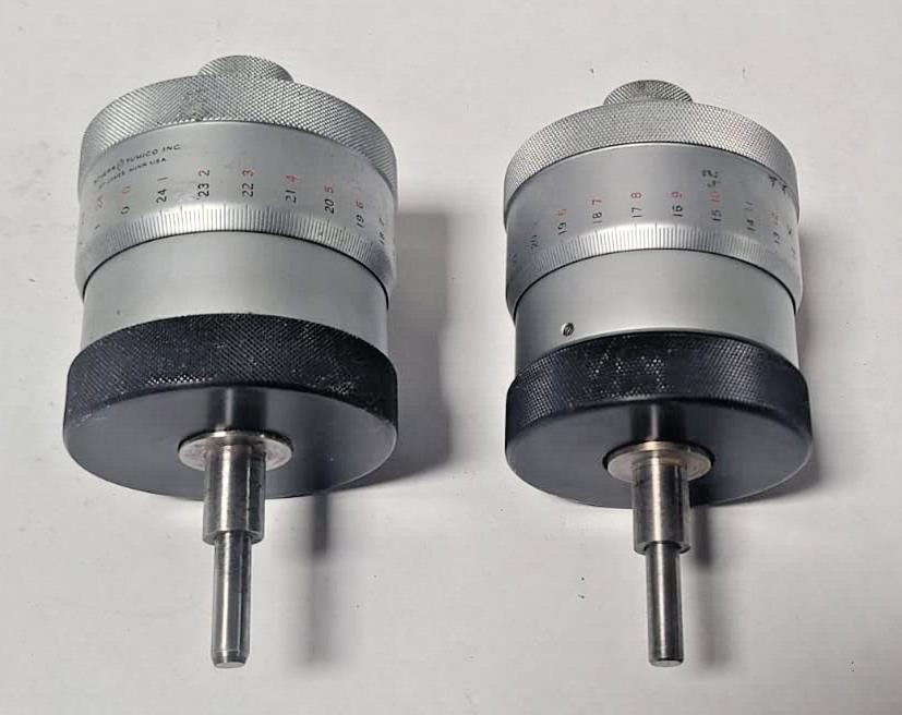 Pair of Scherr Tumico Micrometer Head USA