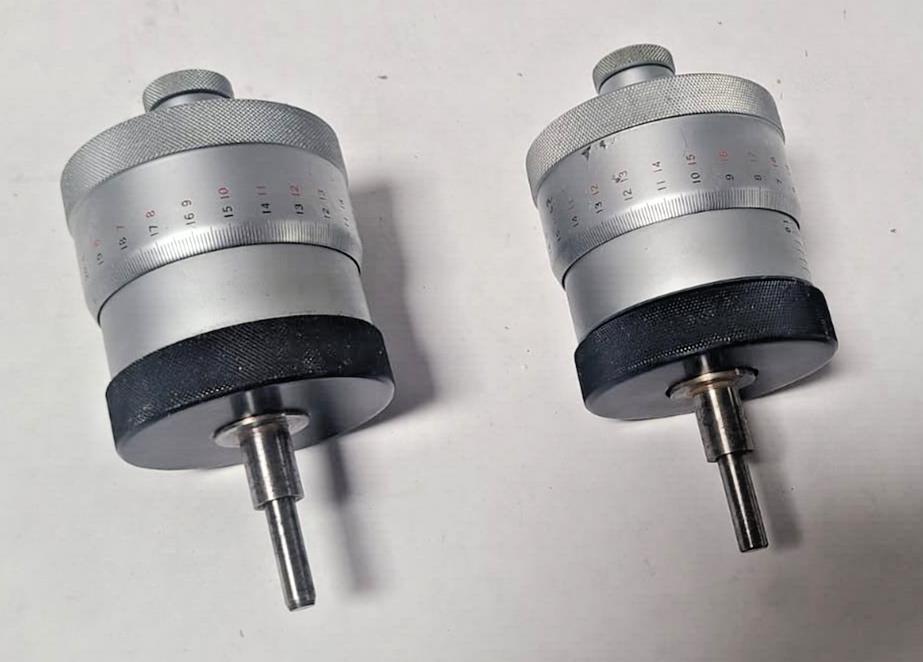 Pair of Scherr Tumico Micrometer Head USA