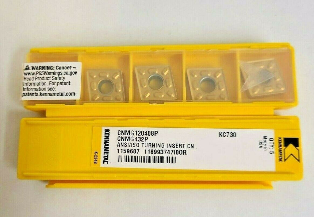 KENNAMETAL 5 Pcs CNMG 432P KC730 Carbide Inserts Turning Lathe 120408P New Gold