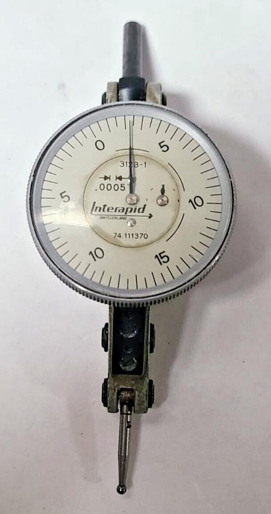 Interapid Dial Test Indicator 312B-1 .0005 Switzerland Made Machinist Tool Tips