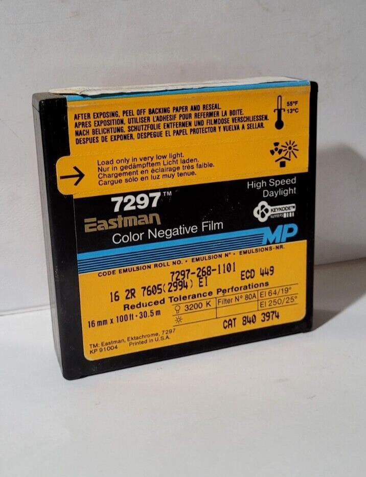 Kodak 7297 Eastman Color Negative Film 16mm x 100ft New Expired Old Stock Film