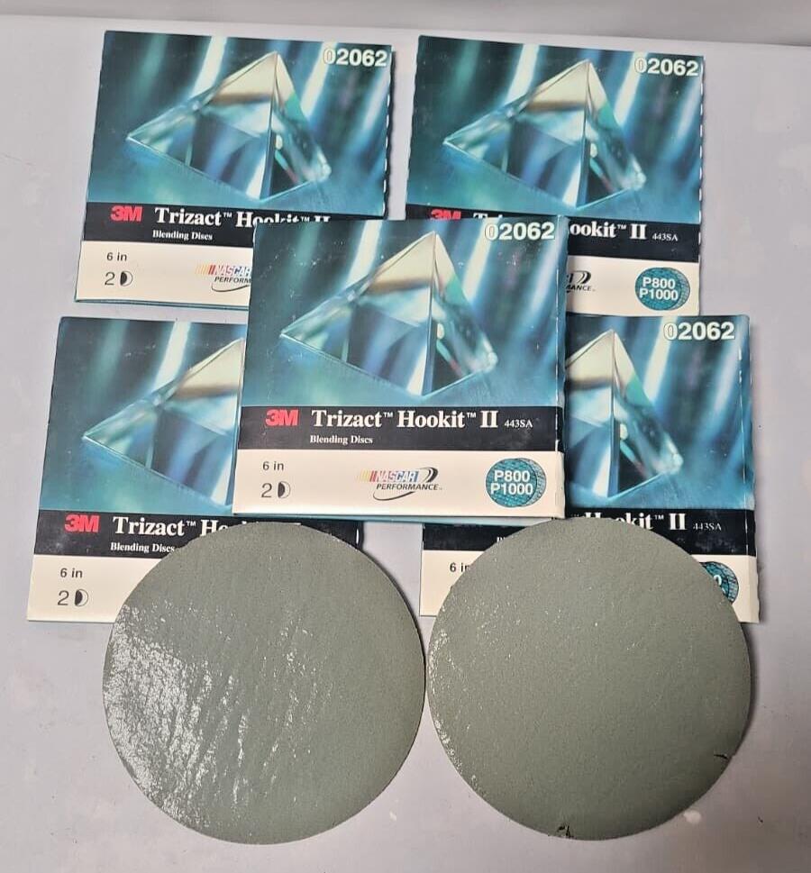 Lot of 10 3M 02062 TRIZACT HOOKIT BLENDING DISC 6 IN P800 P1000