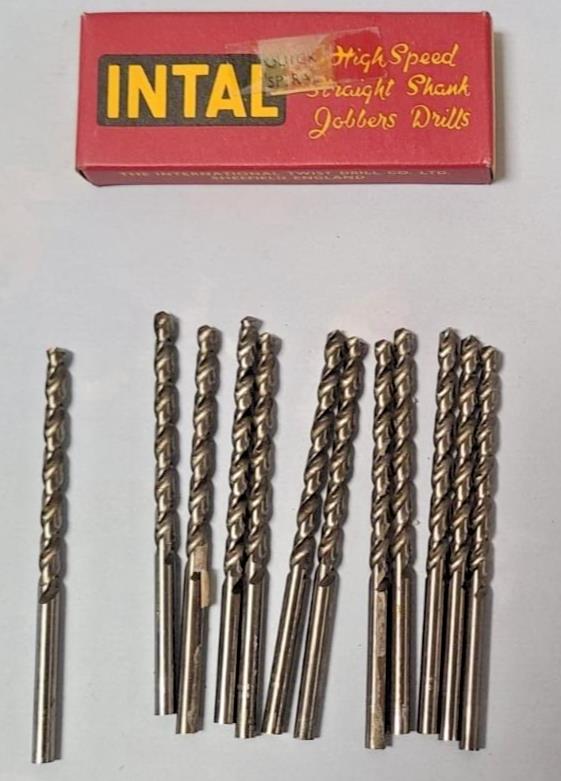 12 PCS Set HSS Drill Bit Tools Jobber #14 .1820 Intal Straight Shank