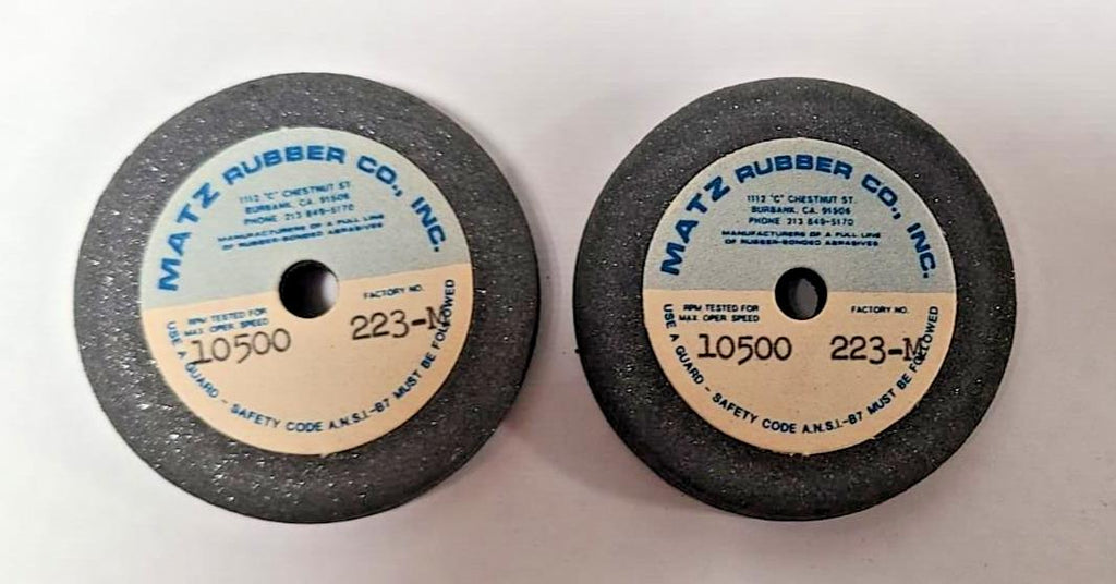 Lot of 2 Matz USA 223-M Wheel Rubberized Abrasive Rubber 10500 RPM