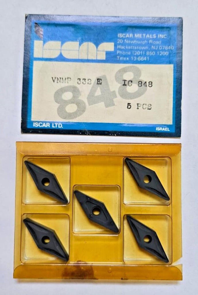ISCAR VNMP 332 E IC 848 Carbide Inserts 5 Pcs Lathe Turning Tools New