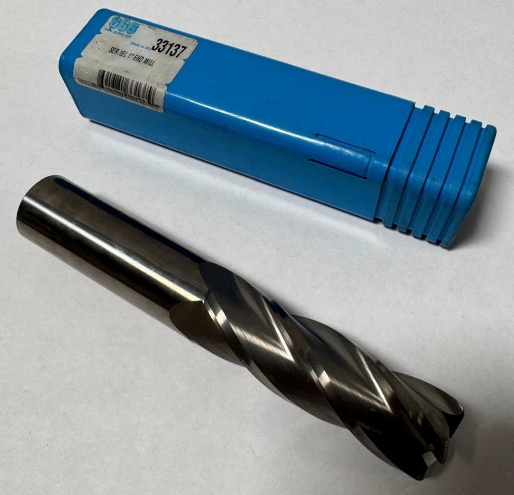 33137 SGS Solid Carbide End Mill 1" with Radius 4 Flutes