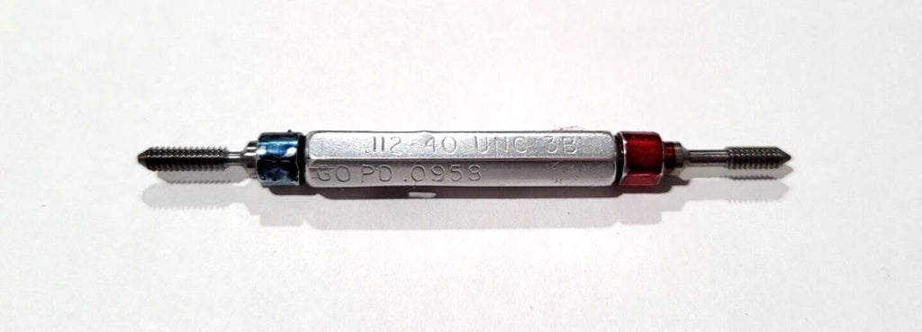 .112-40 UNC 3B GO & NO GO Thread Plug Gage GO P.D. .0958 & NOGO .0982