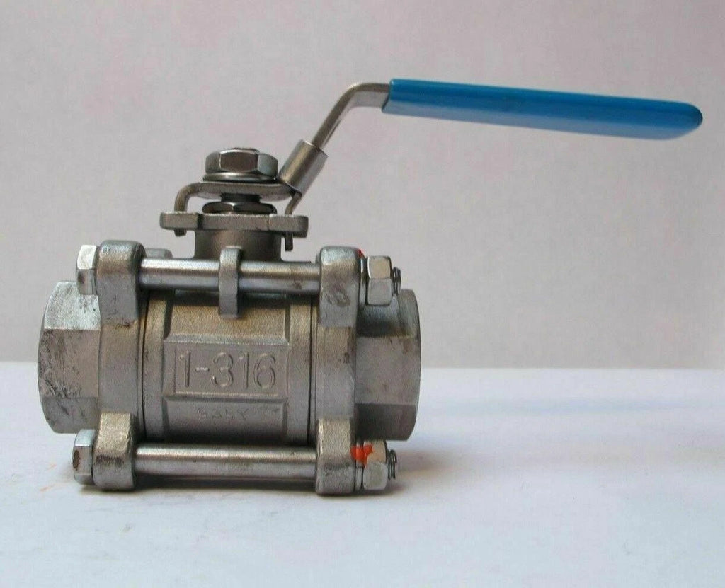 Pinacle 1000 WOG 1 - 316 1-1/6 Ball Valve Stainless Steel Full Port Vinyl Handle