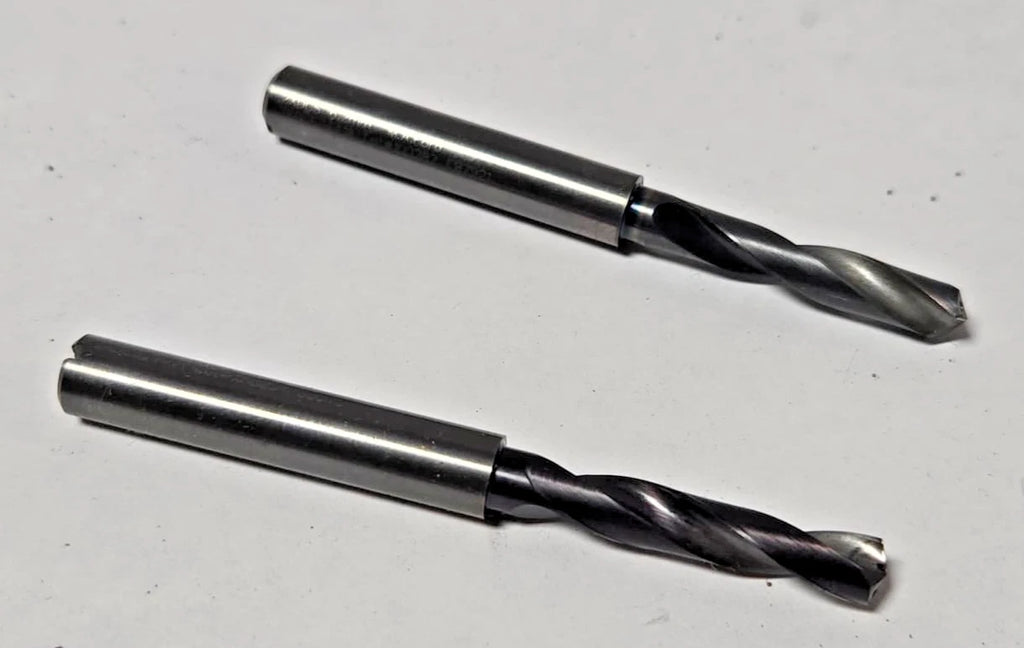 .244" Solid Carbide Drill Bit Coolant Thru Used Made in USA 6.2 mm Lot of 2