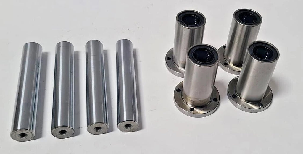 Lot of 4 LM25UU Linear Motion 25mm Ball Bearing Long Shaft Flange Bushing