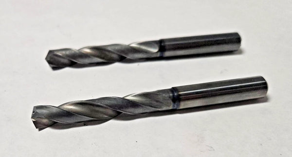 .366" Solid Carbide Drill Bit Coolant Thru Used Made in USA 9.3 mm Lot of 2