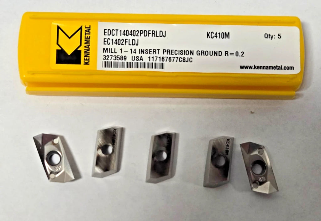Kennametal EDCT 140402PDFRLDJ 1402FLDJ KC 410M Carbide Inserts Milling 5 Pcs
