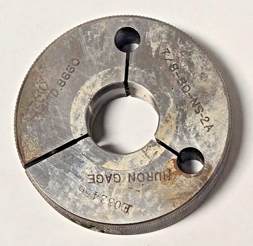 Gauge BORE RING 7/8-80-NS-2A GO PD .8660 Thread Plug Gage